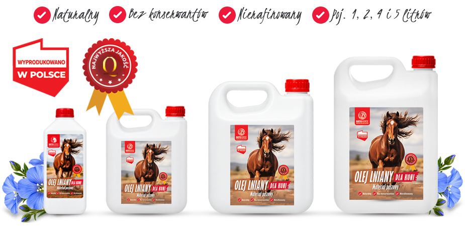 Olej lniany NATU Horse